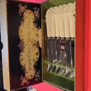 Fruit Knives for Charcuterie,Antique, set/6